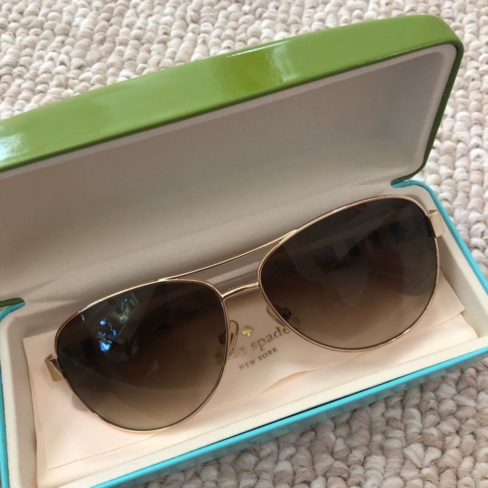 Kate spade gold aviator sunglasses